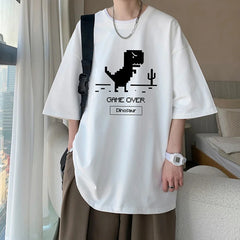 Retro Pixel Dinosaur Oversized T-Shirt Outfit