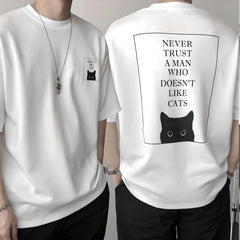 Never Trust a Man Who Doesn’t Like Cats T-Shirt