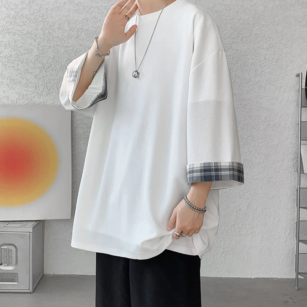 Korean Fashion Oversized T-Shirt for Men- White