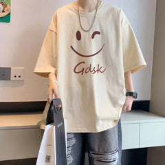 Winking Smile Face Gdsk Oversized T-Shirt