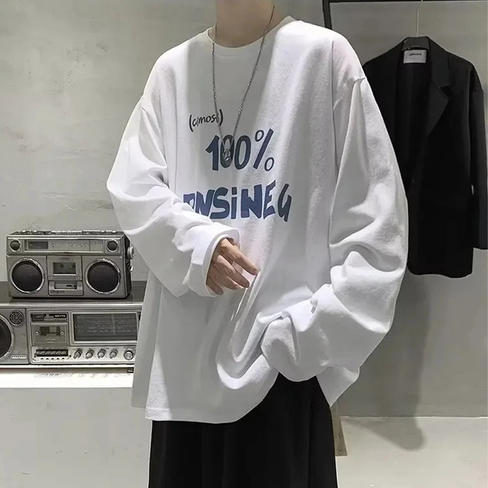 Oversized long sleeve tee shirts for men