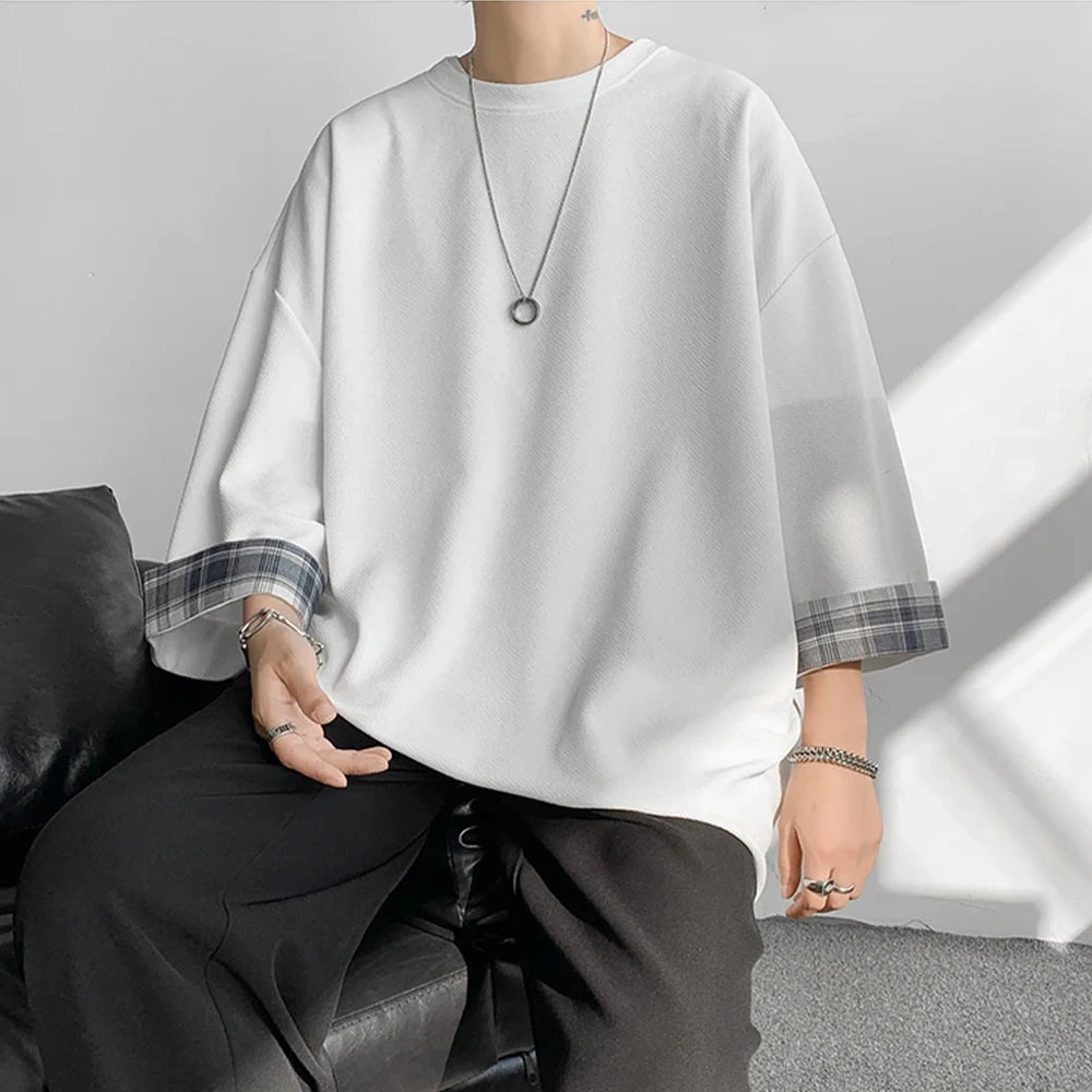 Korean Fashion Oversized T-Shirt for Men- White