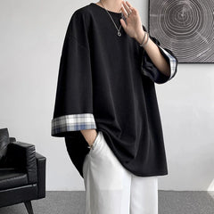  Korean Fashion Oversized T-Shirt for Men – Black