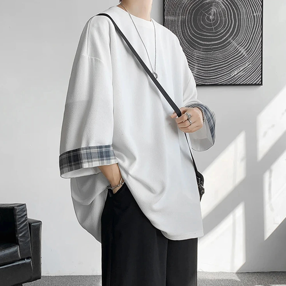 Korean Fashion Oversized T-Shirt for Men- White