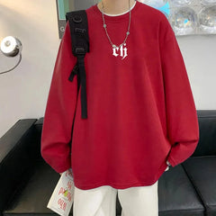 Streetwear Fitted Long Sleeve T-Shirt – Wine