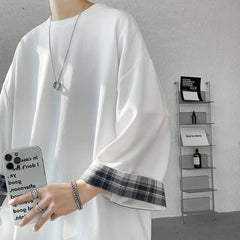 Korean Fashion Oversized T-Shirt for Men- White