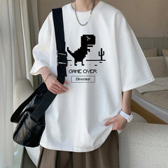 Retro Pixel Dinosaur Oversized T-Shirt Outfit