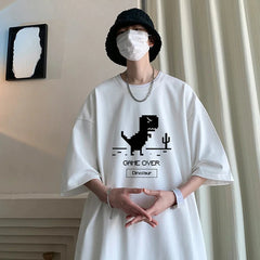 Retro Pixel Dinosaur Oversized T-Shirt Outfit