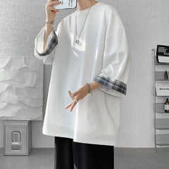 Korean Fashion Oversized T-Shirt for Men- White