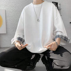Korean Fashion Oversized T-Shirt for Men- White