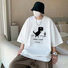 Retro Pixel Dinosaur Oversized T-Shirt Outfit