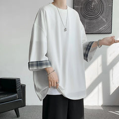 Korean Fashion Oversized T-Shirt for Men- White