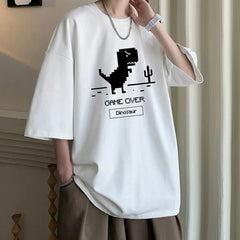 Retro Pixel Dinosaur Oversized T-Shirt Outfit