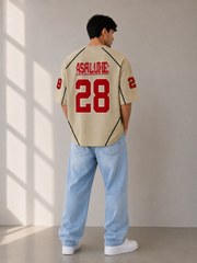 ASHLUXE 28 Oversized Varsity Jersey T-Shirt – Premium Streetwear Tee