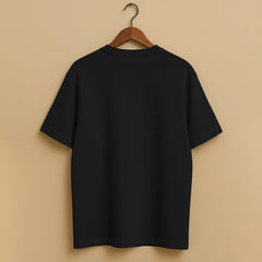 Men's Black Regular Fit Cotton T-Shirt – Minimal SHABIB Print | Latest 2025 Trending Summer Casual Wear