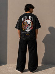 Men's Oversized T-Shirt – FATALITY Arch Logo Streetwear Tee