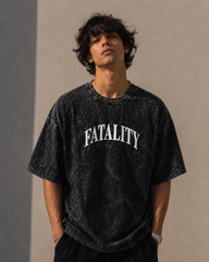 Men's Oversized T-Shirt – FATALITY Arch Logo Streetwear Tee