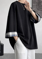  Korean Fashion Oversized T-Shirt for Men – Black
