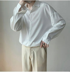Korean Stylish Oversized Plain White Shirt