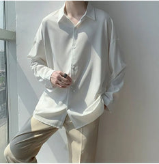 Korean Stylish Oversized Plain White Shirt