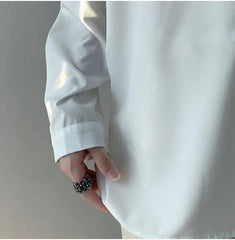 Korean Stylish Oversized Plain White Shirt