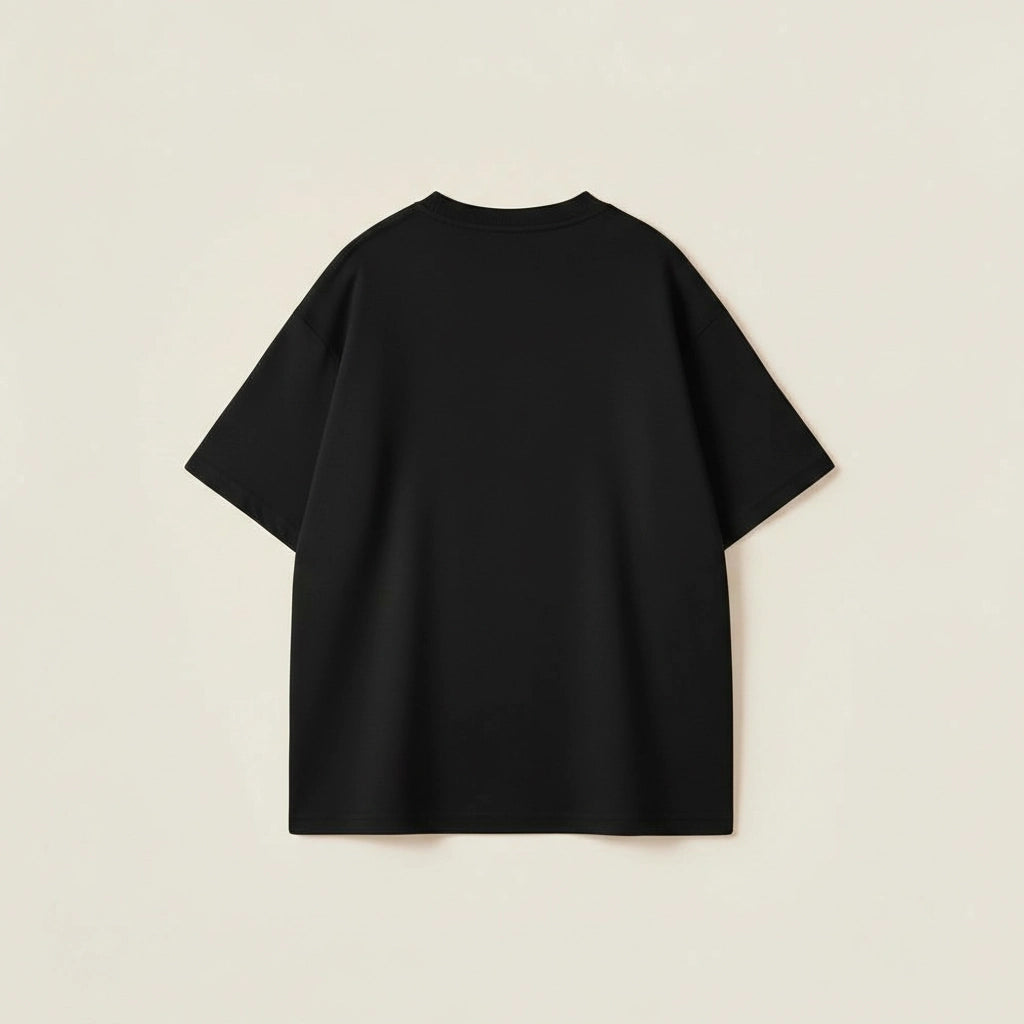Black loose fit t-shirt for men with JUMP letter print