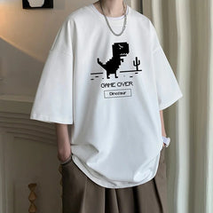 Retro Pixel Dinosaur Oversized T-Shirt Outfit