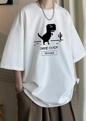 Retro Pixel Dinosaur Oversized T-Shirt Outfit