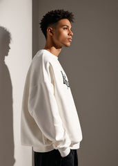 Beatles Printed Oversize White Sweatshirt for Music Lover