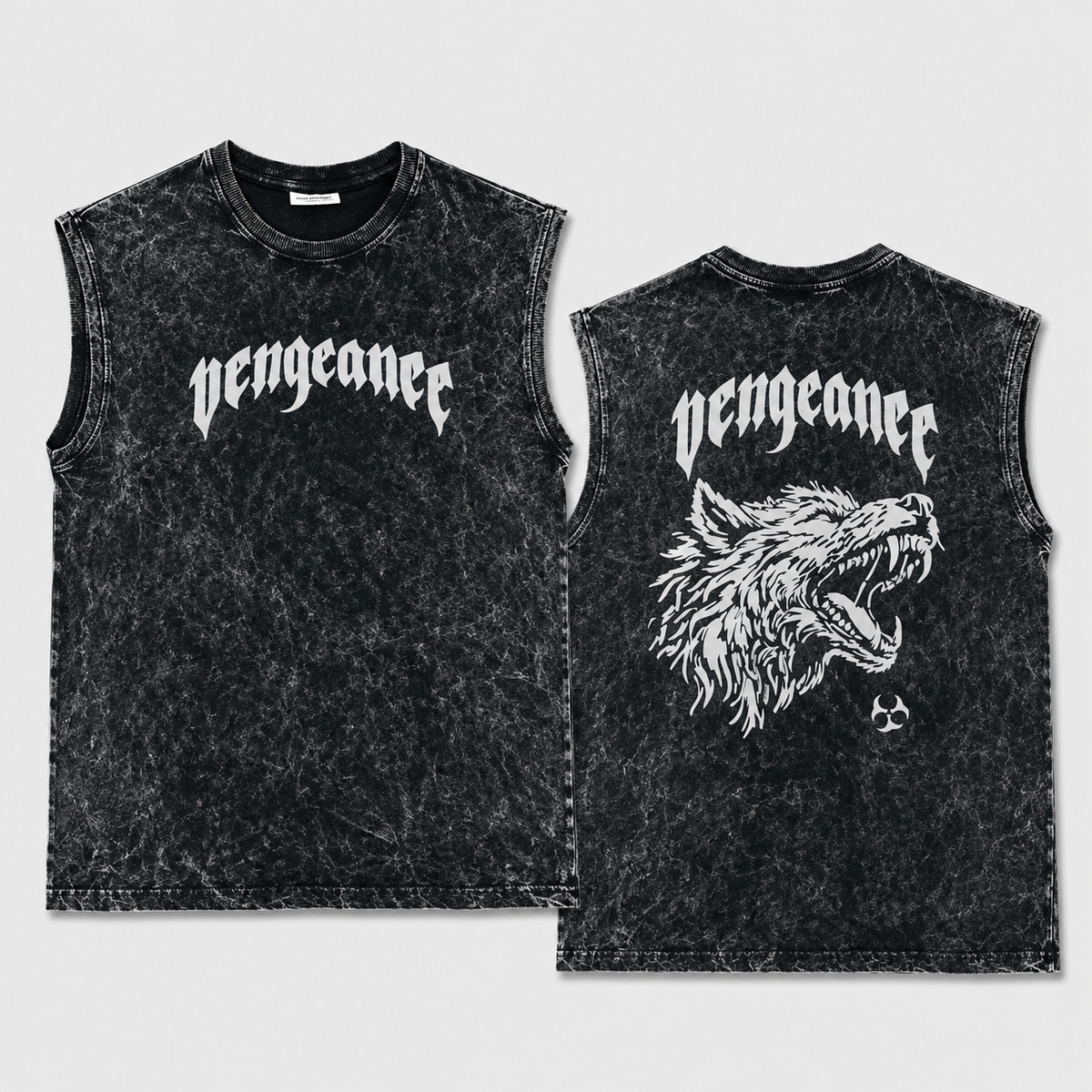 Men's Oversized Acid Wash Sleeveless Tank – VENGEANCE Graphic Streetwear Vest