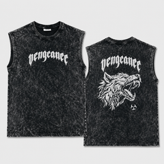 Men's Oversized Acid Wash Sleeveless Tank – VENGEANCE Graphic Streetwear Vest