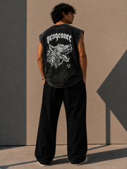 Men's Oversized Acid Wash Sleeveless Tank – VENGEANCE Graphic Streetwear Vest