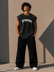 Men's Oversized Acid Wash Sleeveless Tank – VENGEANCE Graphic Streetwear Vest