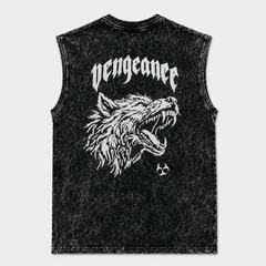 Men's Oversized Acid Wash Sleeveless Tank – VENGEANCE Graphic Streetwear Vest