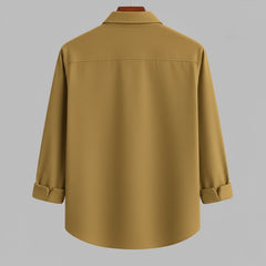 SHABIB Vibrant Gold Shirt for Men – Relaxed Full Sleeve Casual Shirt