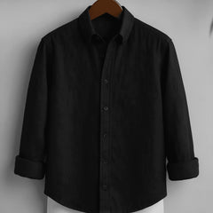 Premium Black Casual Shirt for Men | Korean Streetwear Style | Casual & Aesthetic Fit