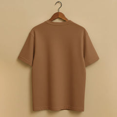 Men's Brown Regular Fit Cotton T-Shirt – Minimal SHABIB Print | Latest 2025 Trending Summer Casual Wear