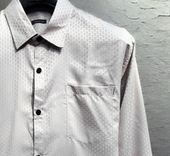 Men Full Sleeve Self Work Cream Color Check Shirt