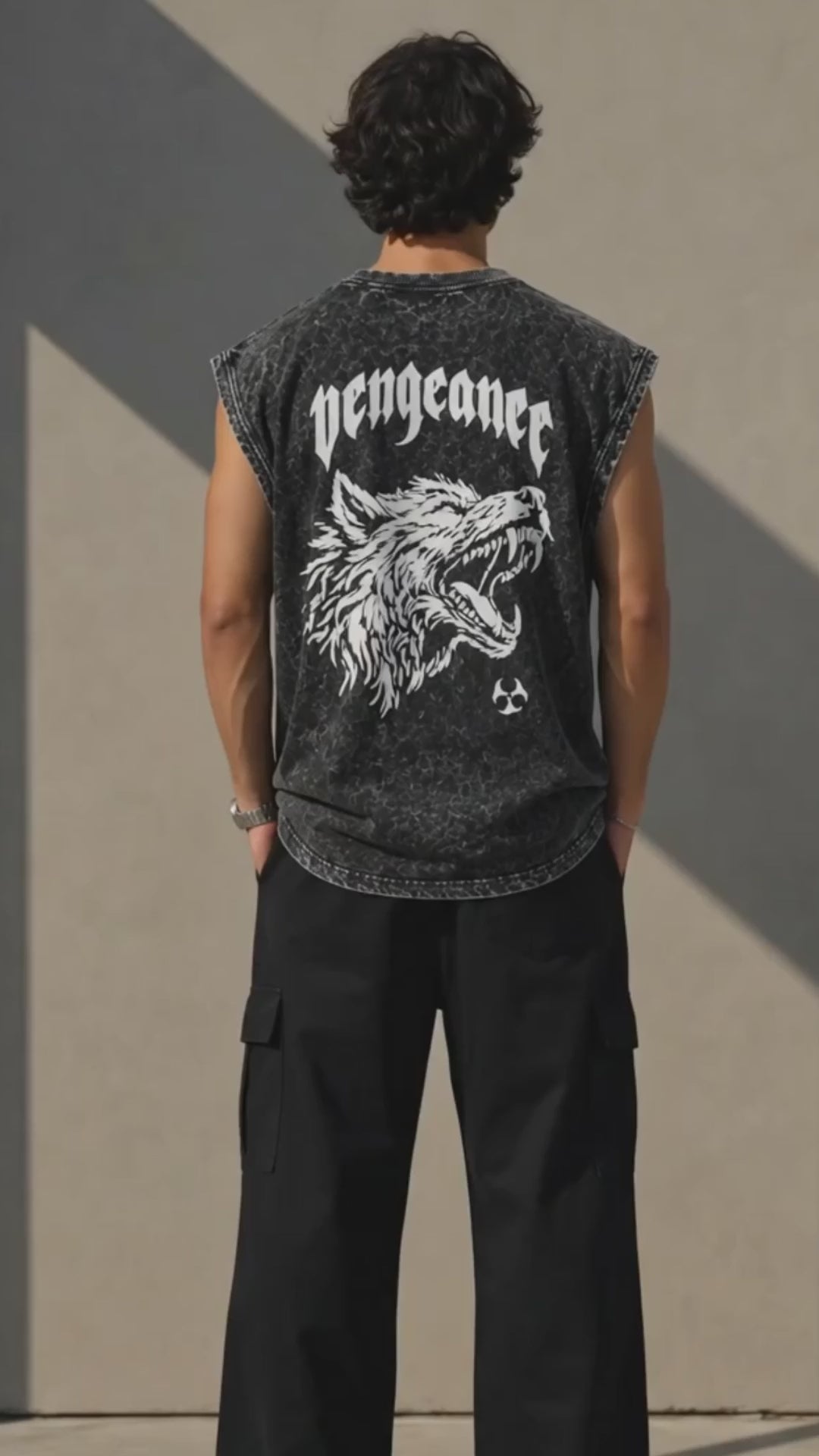 Men's Oversized Acid Wash Sleeveless Tank – VENGEANCE Graphic Streetwear Vest