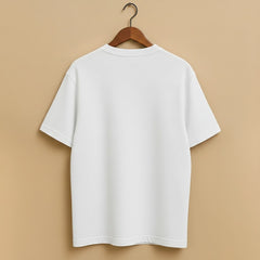 Men's White Regular Fit Cotton T-Shirt – Minimal SHABIB Print | Latest 2025 Trending Summer Casual Wear