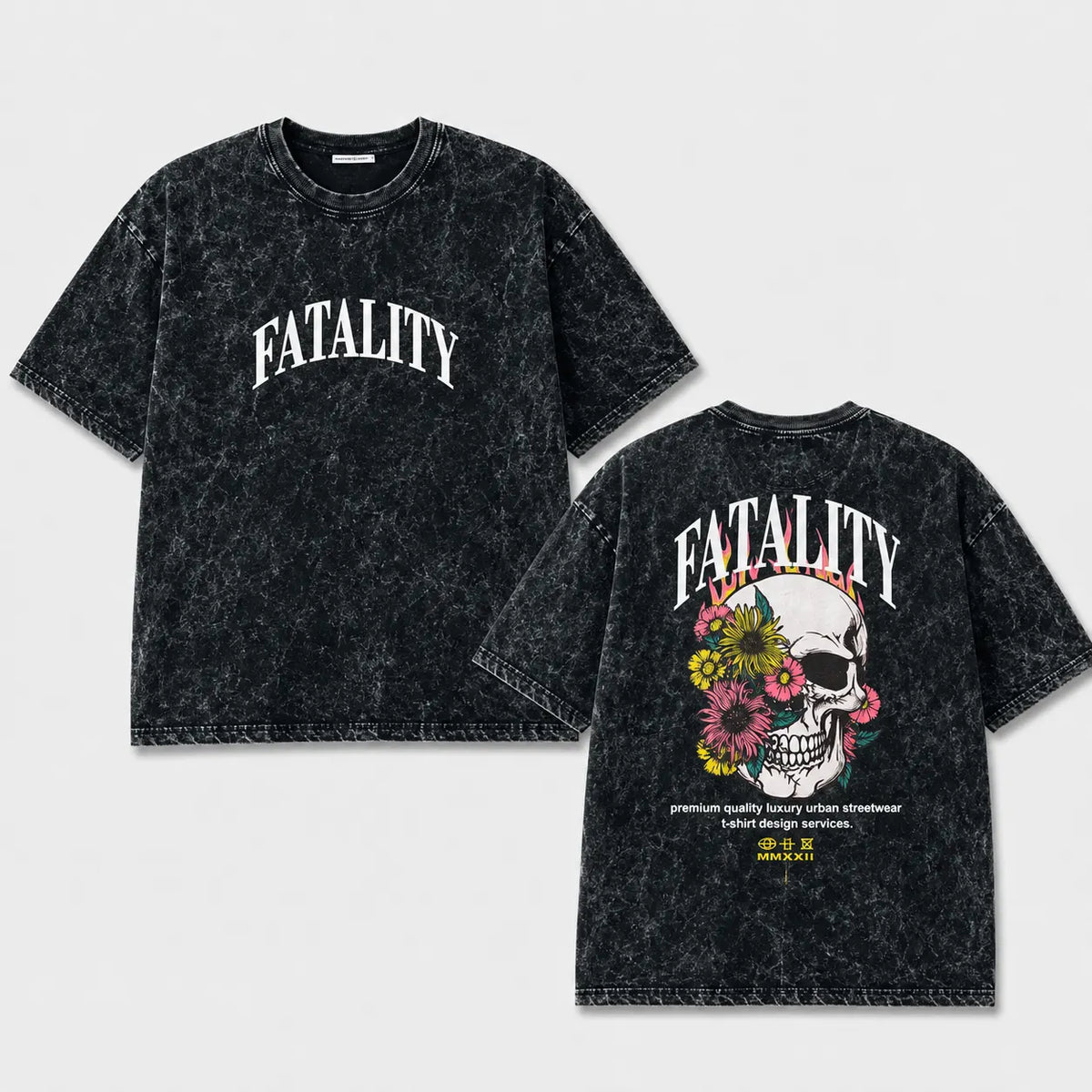 Men's Oversized T-Shirt – FATALITY Arch Logo Streetwear Tee